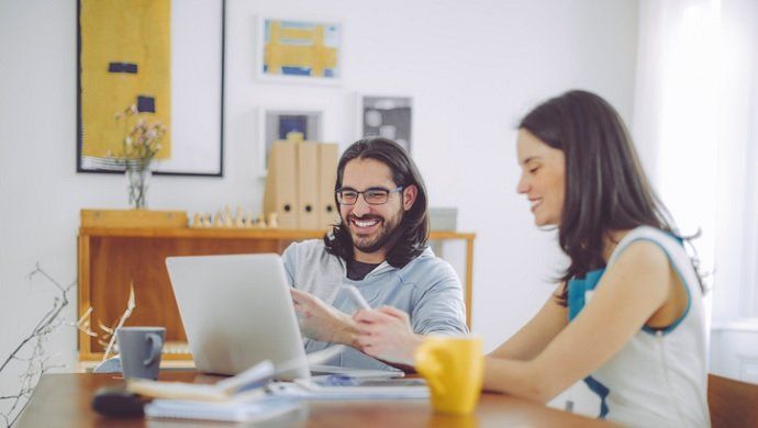 Una zona de trabajo doble