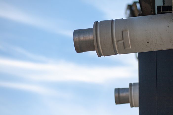 Salida de una caldera de condensación