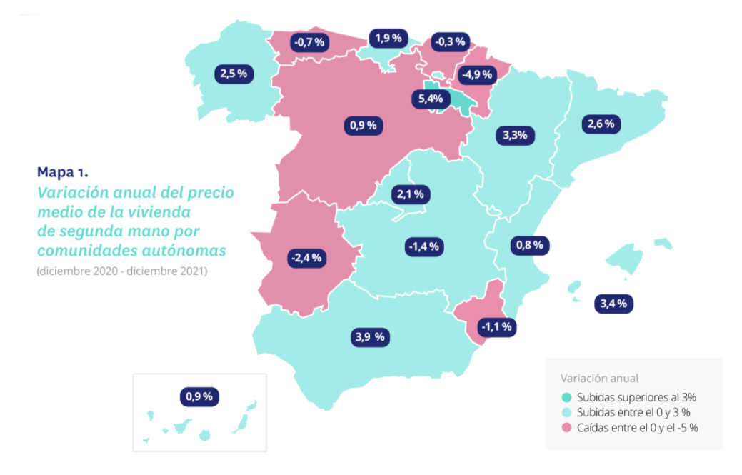 mapa uno precio vivienda españa