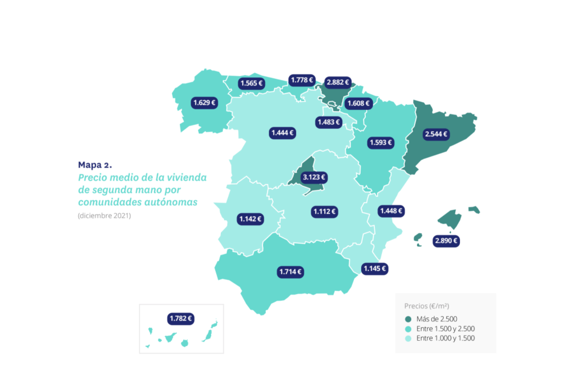 precio medio españa mapa