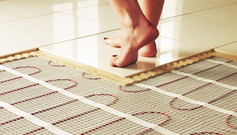 malla calefactora del suelo radiante