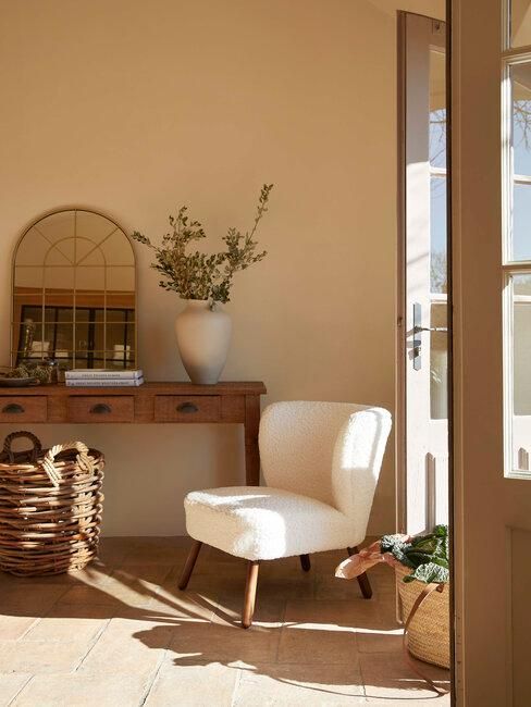 Muebles para un dormitorio rústico.