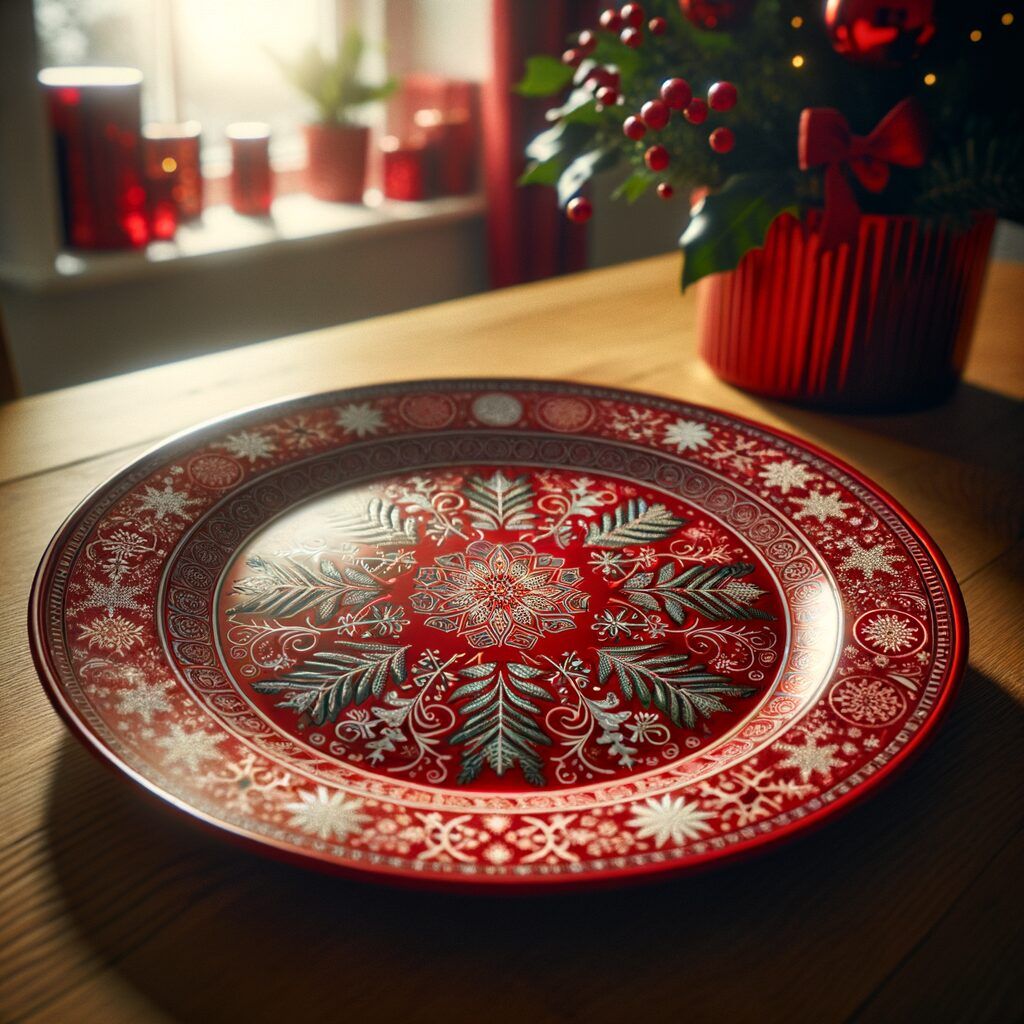Bajo plato para mesa de Navidad