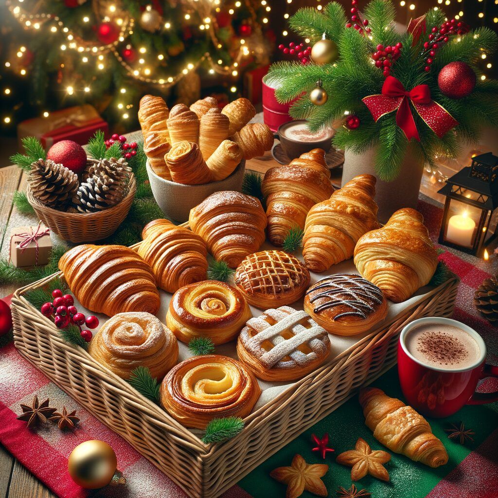 blondas de pastelería para navidad