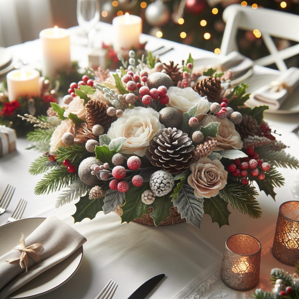 centro de mesa navideño