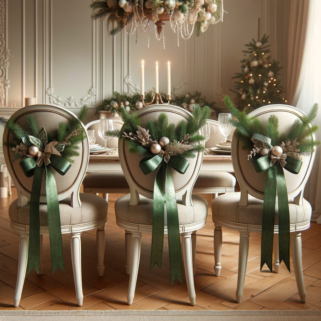 Conjunto decorativo navideño para sillas