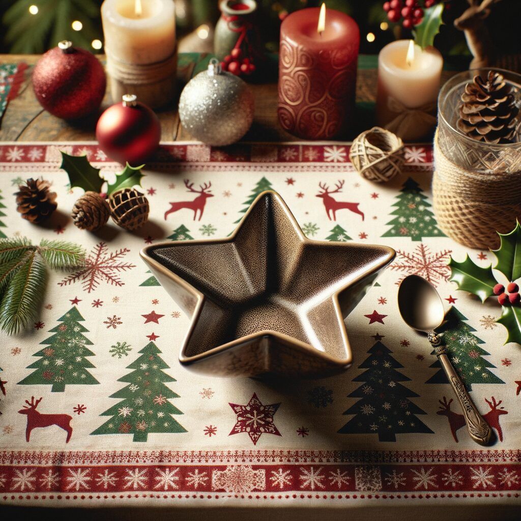 cuenco de estrella para mesa de navidad