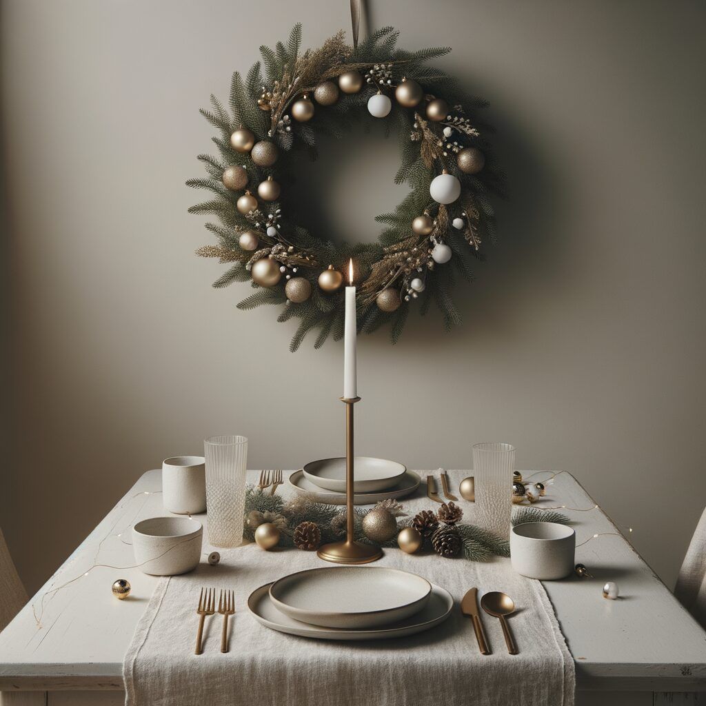 mantel liso navideño