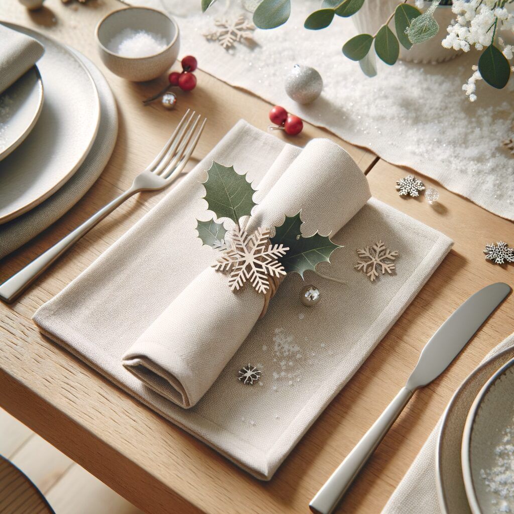 Servilleta con motivo de navidad