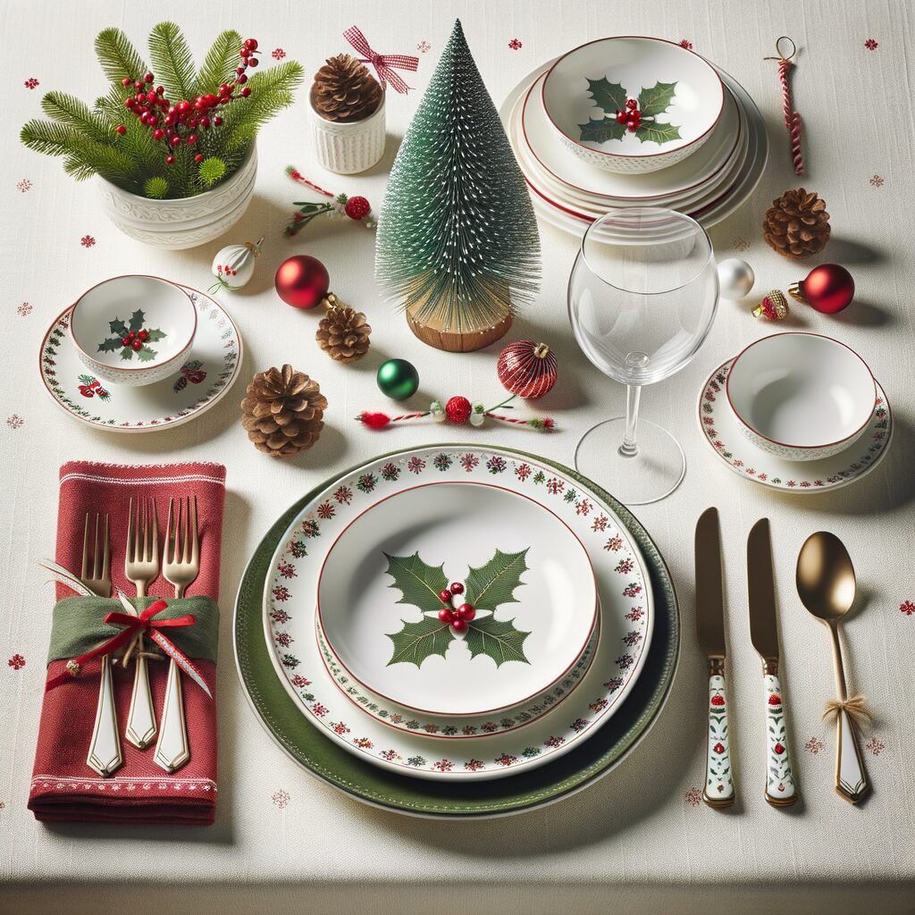 Vajilla con motivos navideños