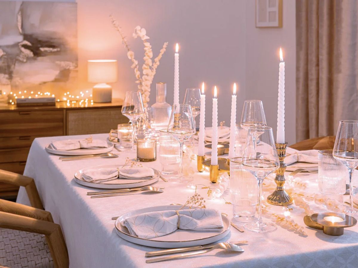 Detalles decoración mesa navideña