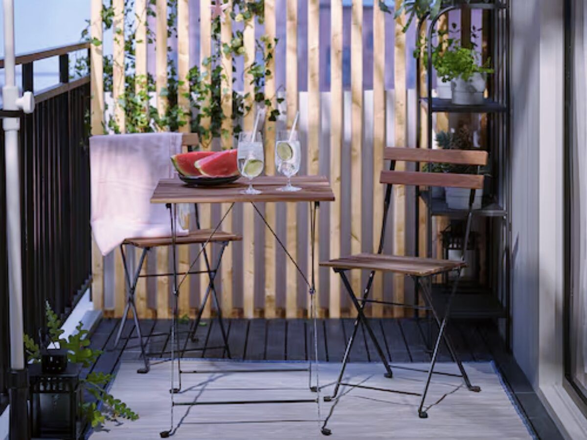 Decoración balcón pequeño IKEA