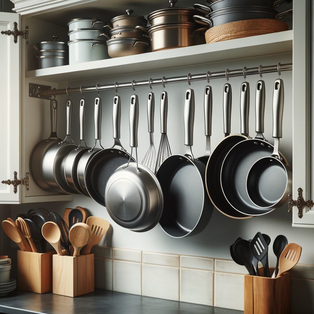 Accesorio para guardar las sartenes